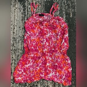 Faded Glory Pink and Orange Romper